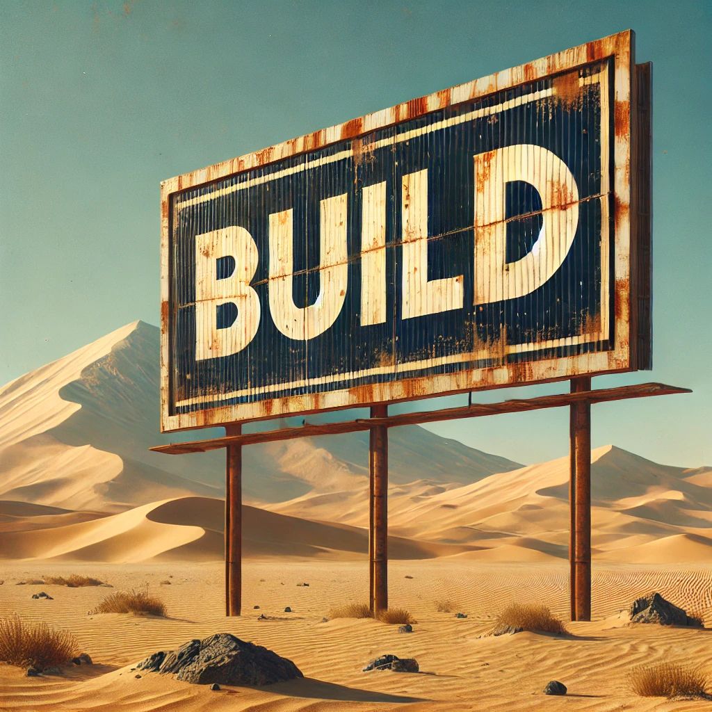 build in the desert.