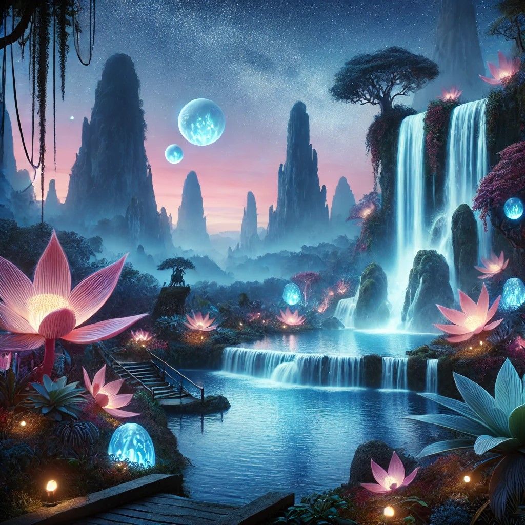 Enchanted Waterscape: A Magical Oasis