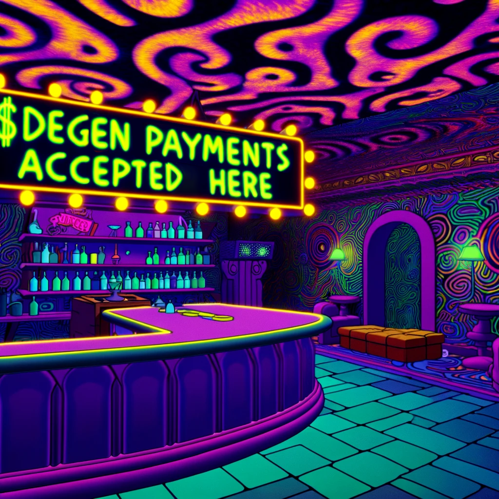 DEGEN PAYMENTS ACCEPTED HERE