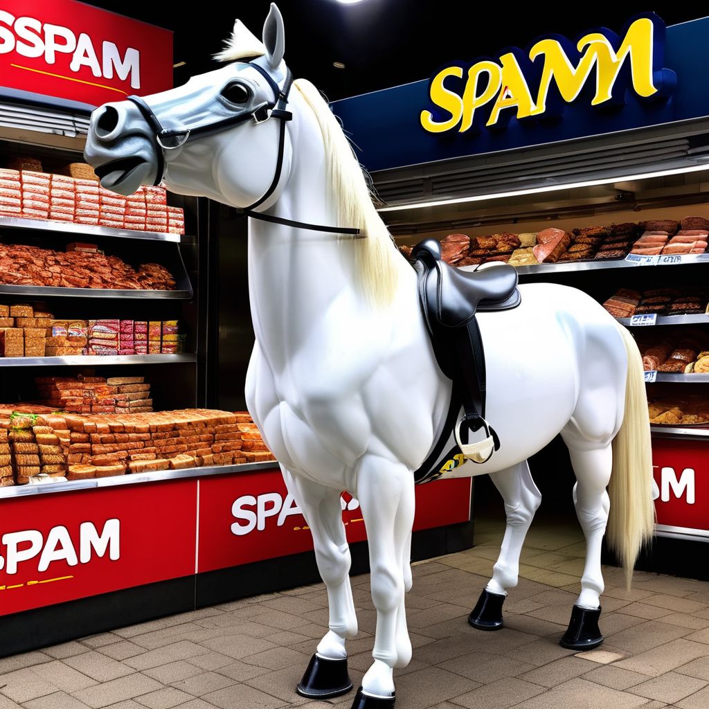 horse-mascot-selling-spam-873928777