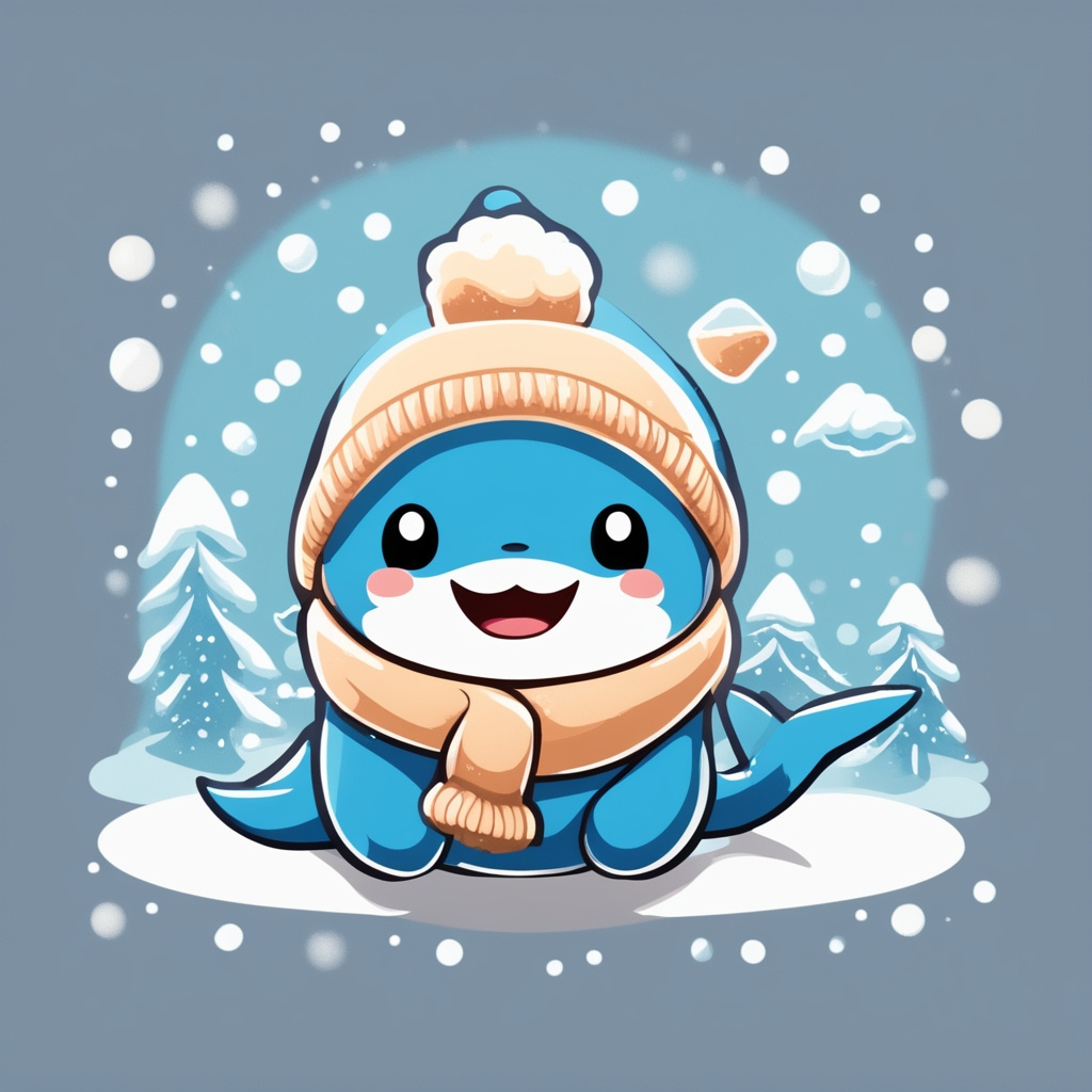 Smiling Little Shark #4 - Winter Wonderland