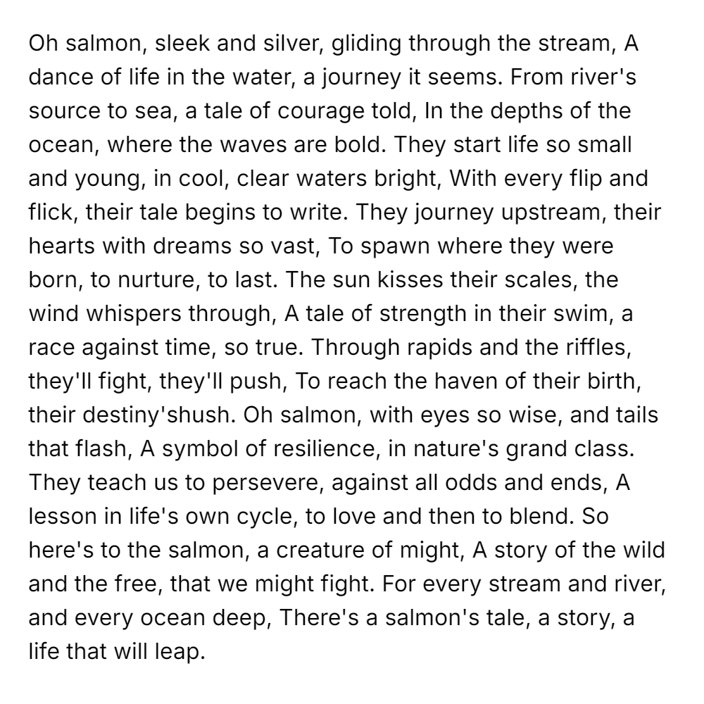 Salmon song