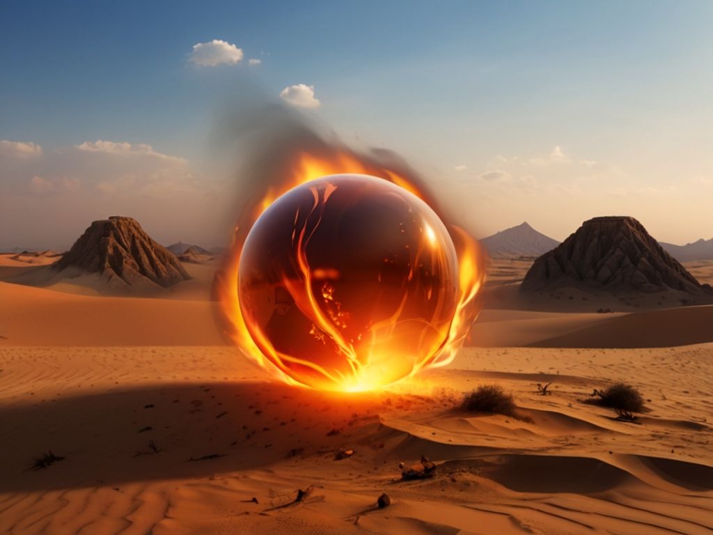 A sphere in the desert