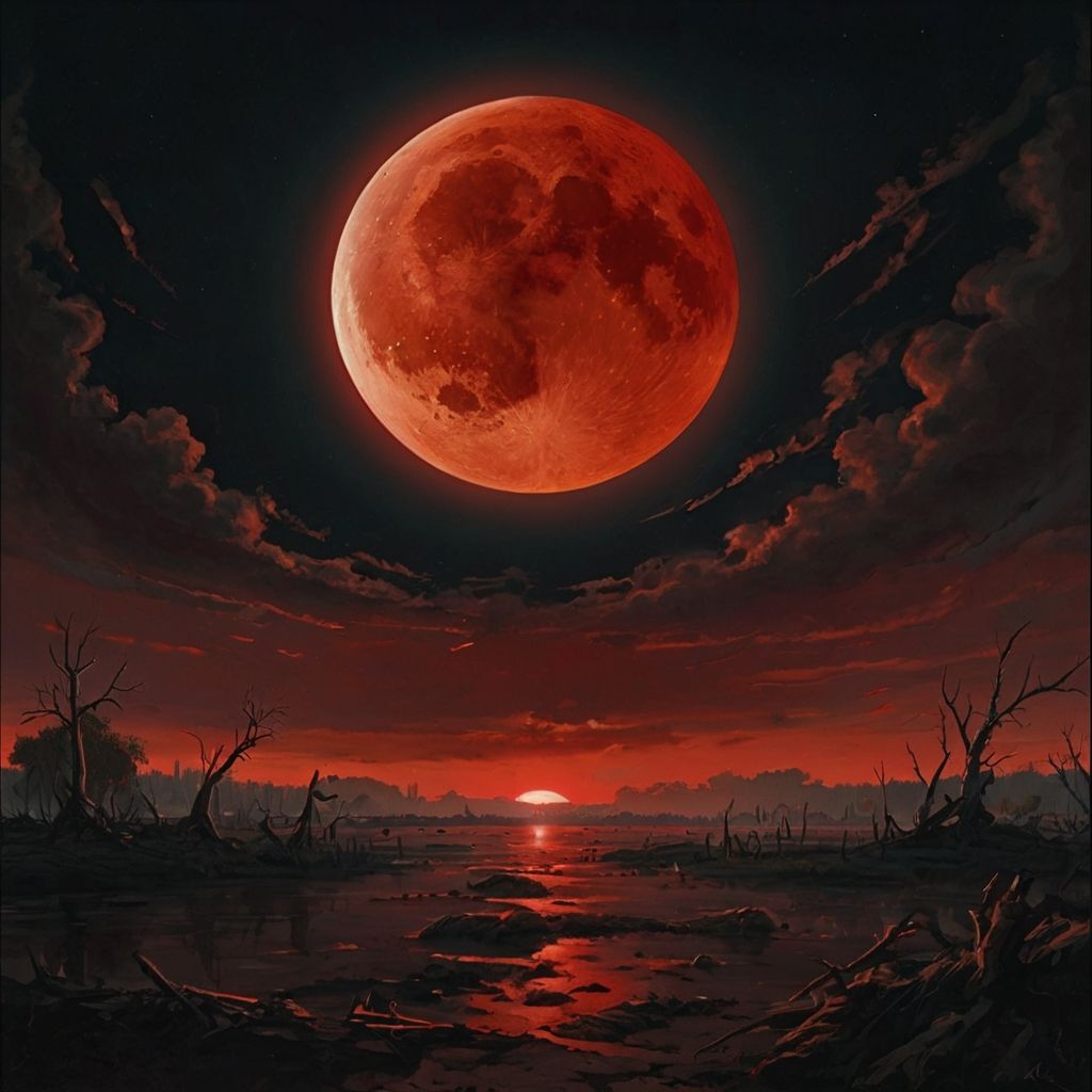 massive bloodred moon No.1