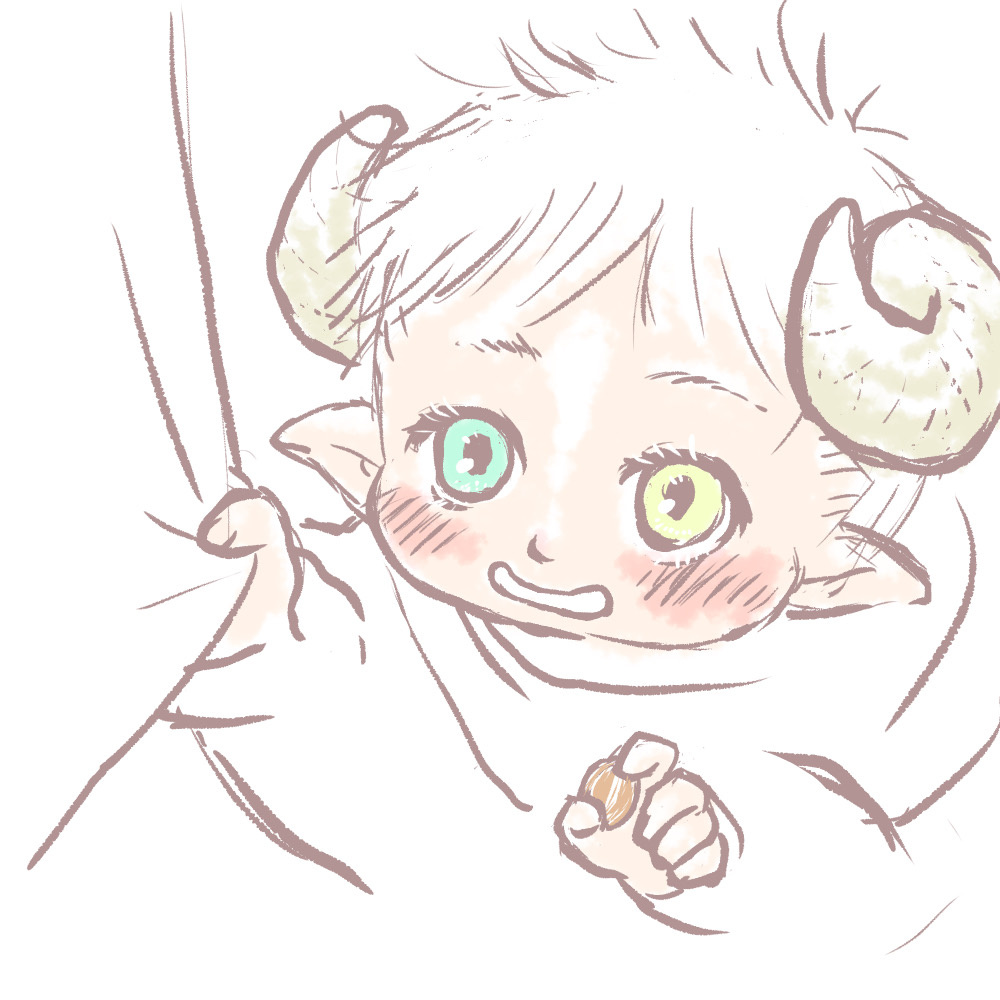 Autumn + odd eyes + horns