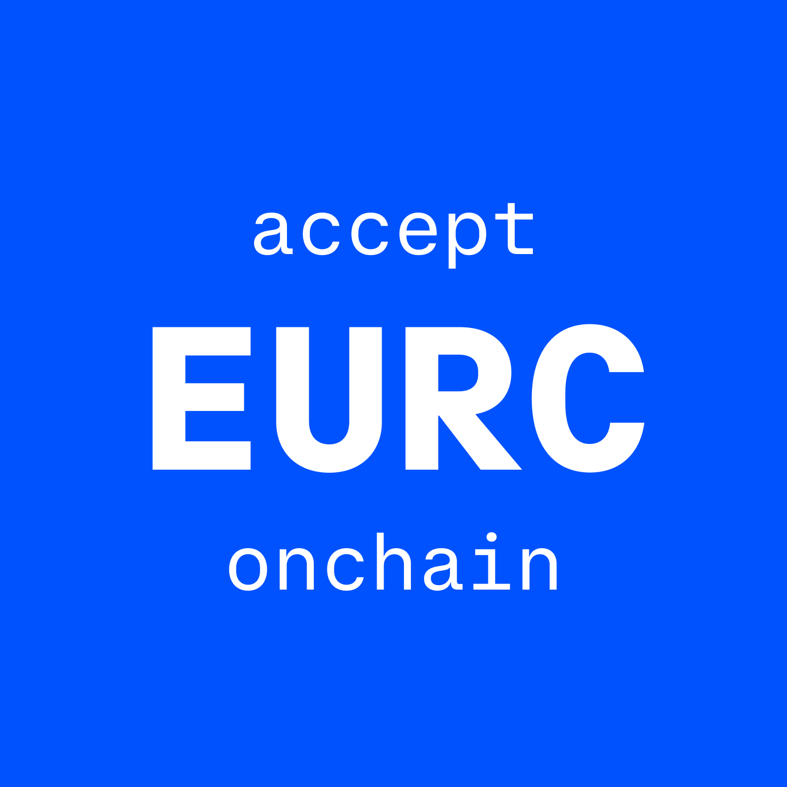 Accept EURC onchain