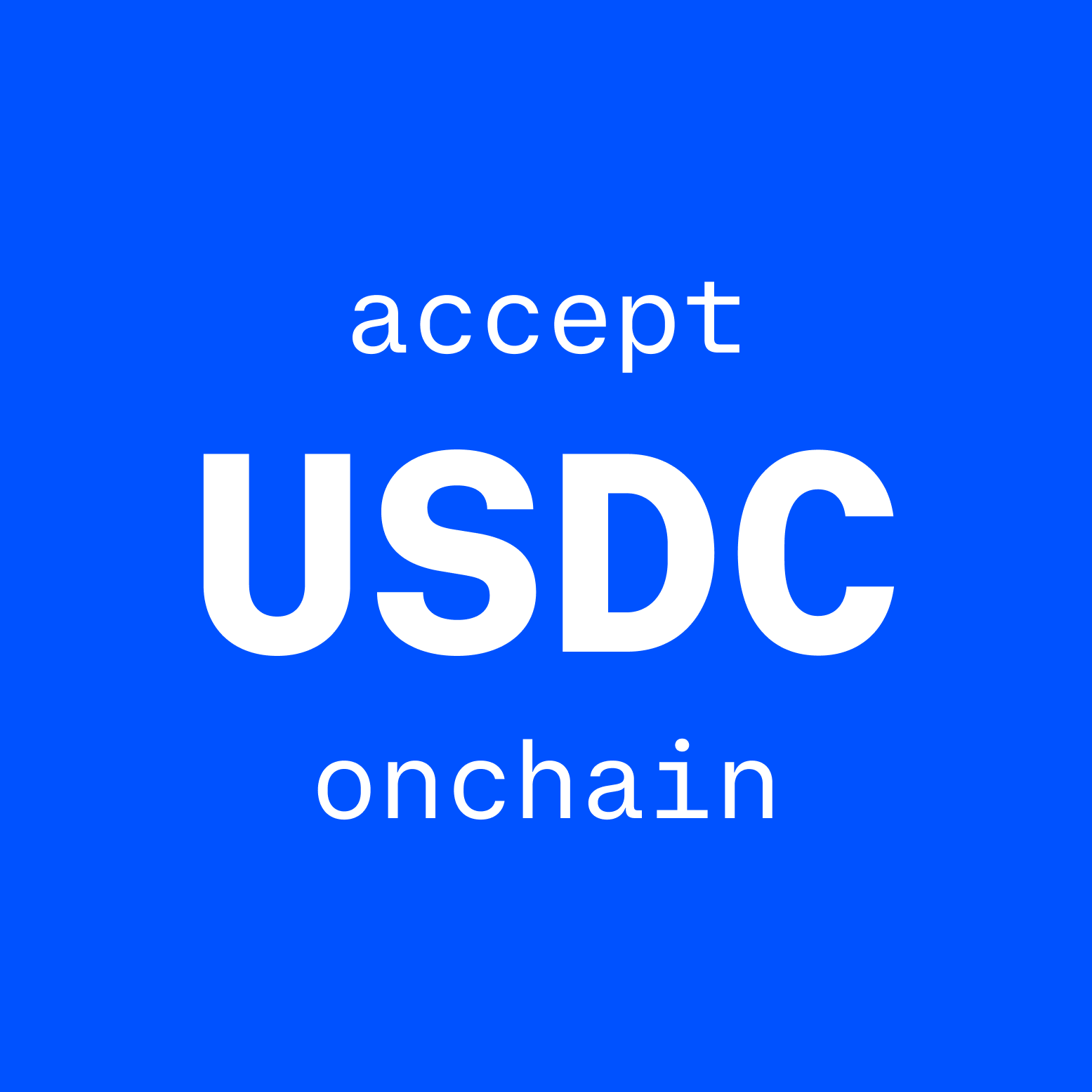 Accept USDC onchain