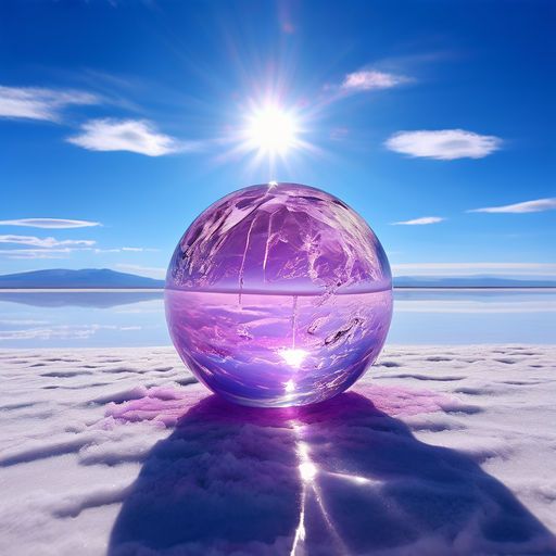 Purple Orb On Salar de Uyuni