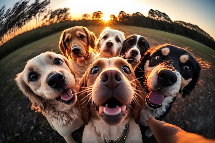 Dog selfie