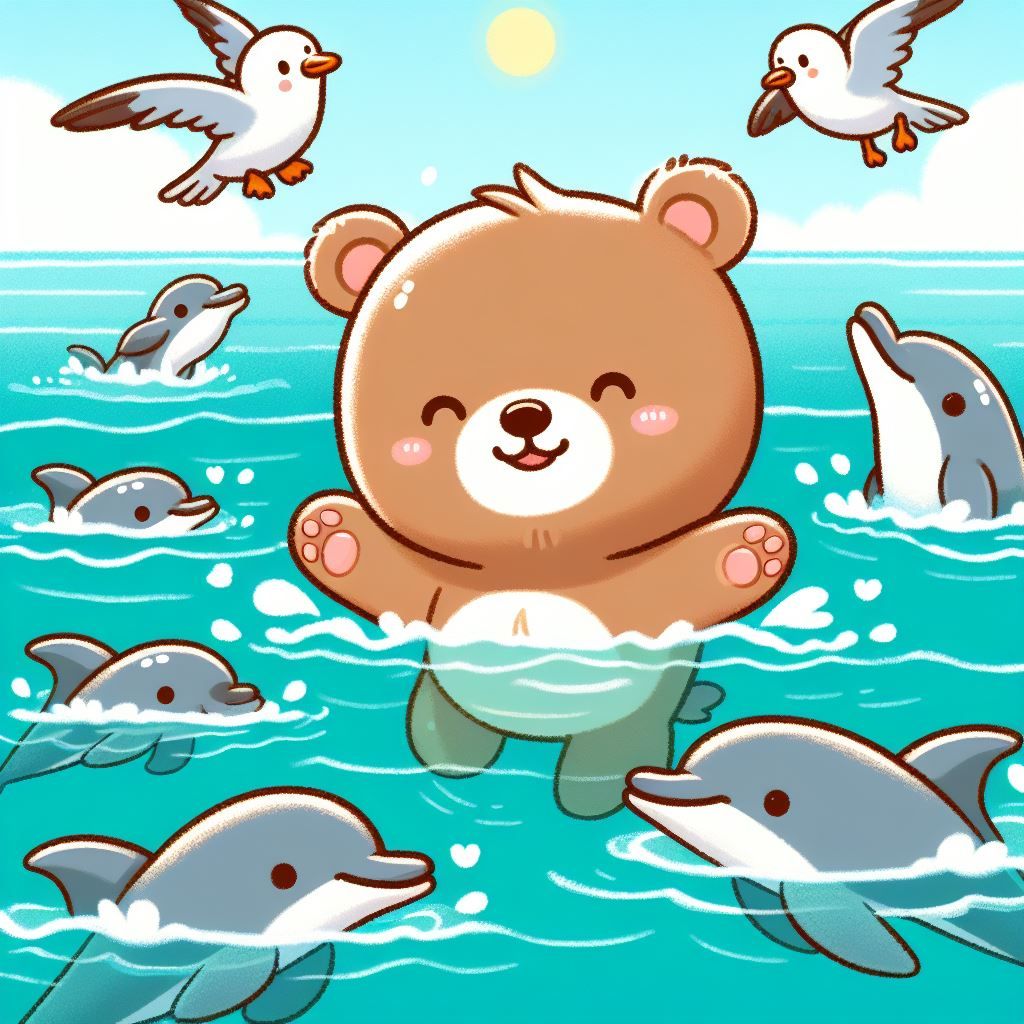 SWIMMING BEAR