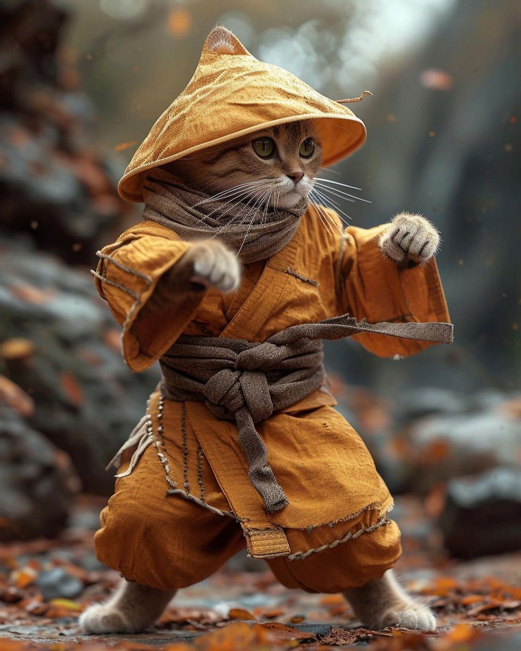 Cat in a Monks Costume