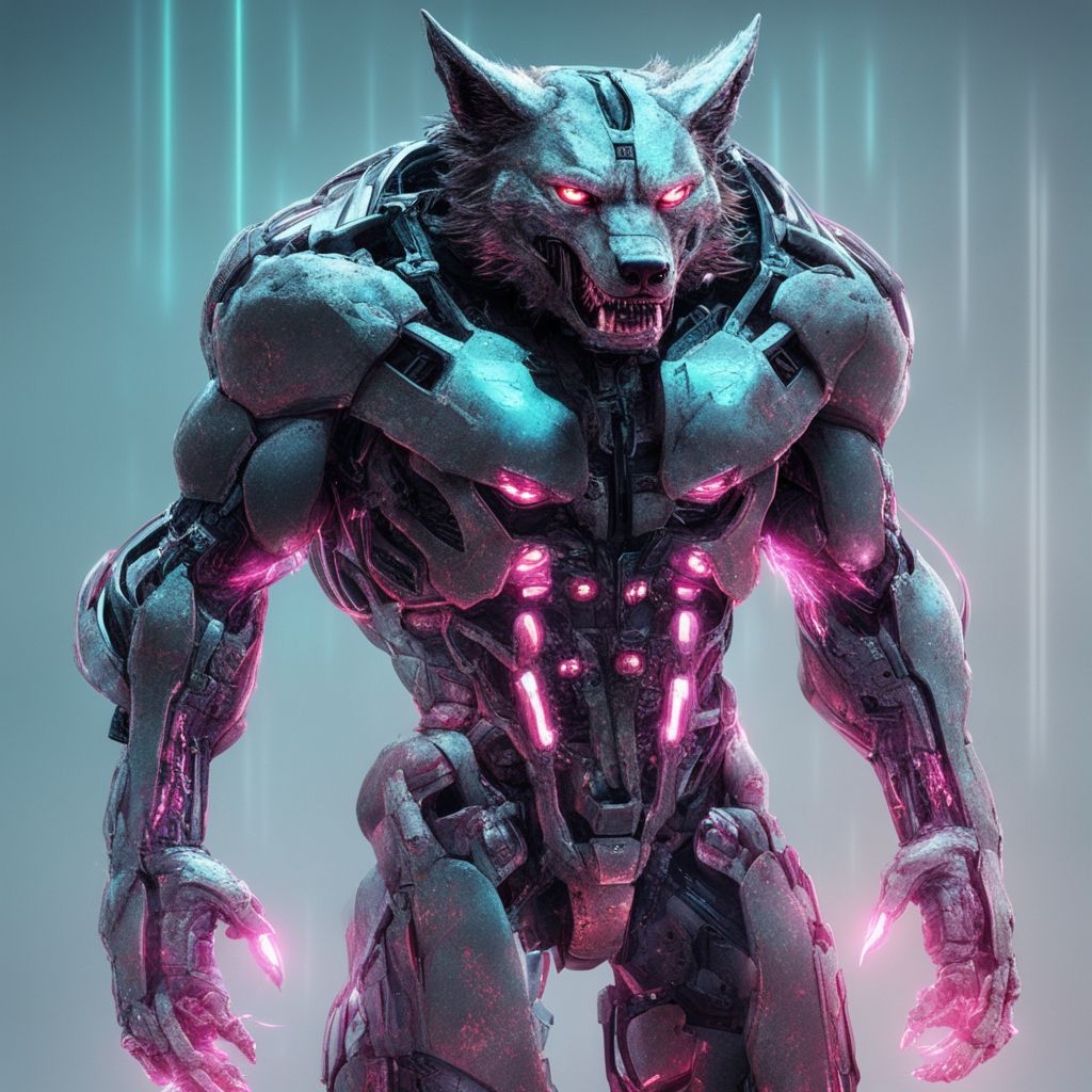 Cyberpunk wolf #4