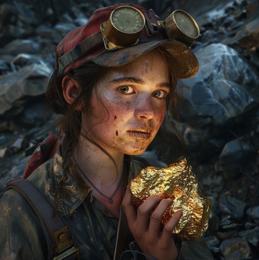 Mining Gold Girl #1