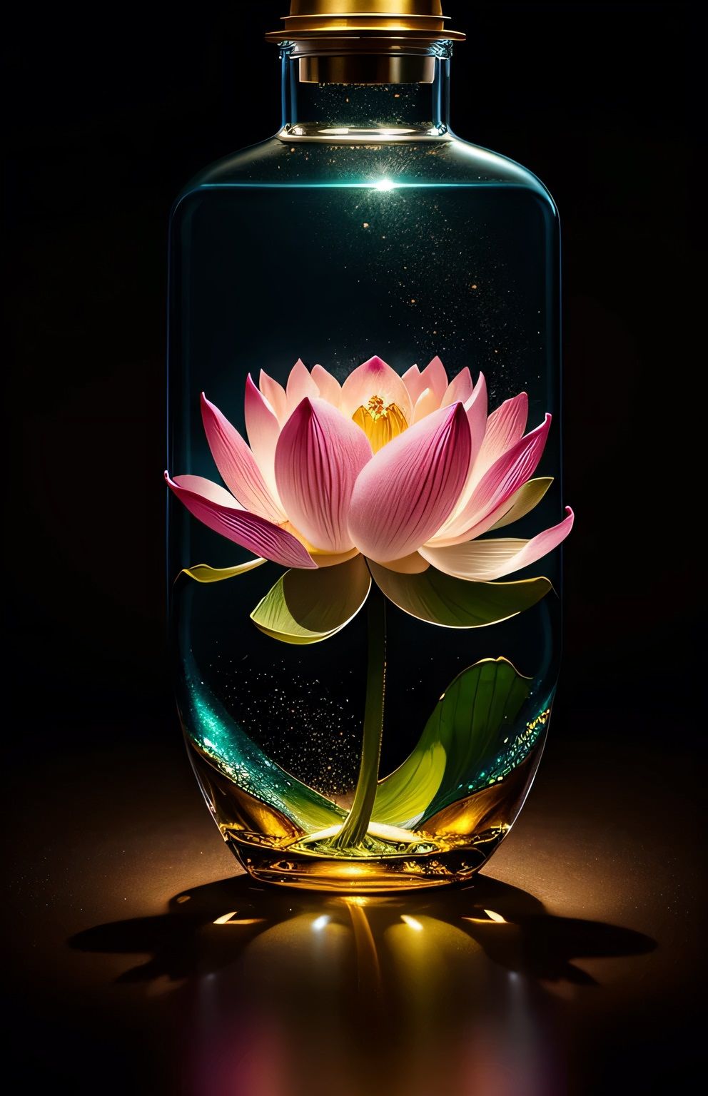 Lotus in a bottle