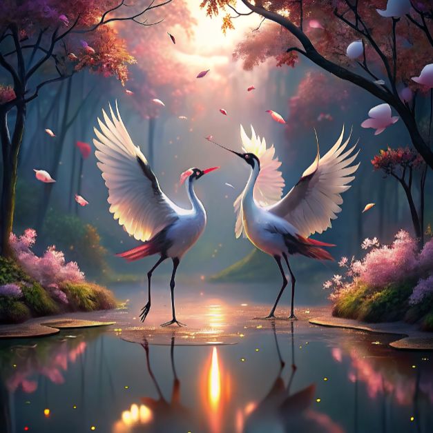 Japanese cranes