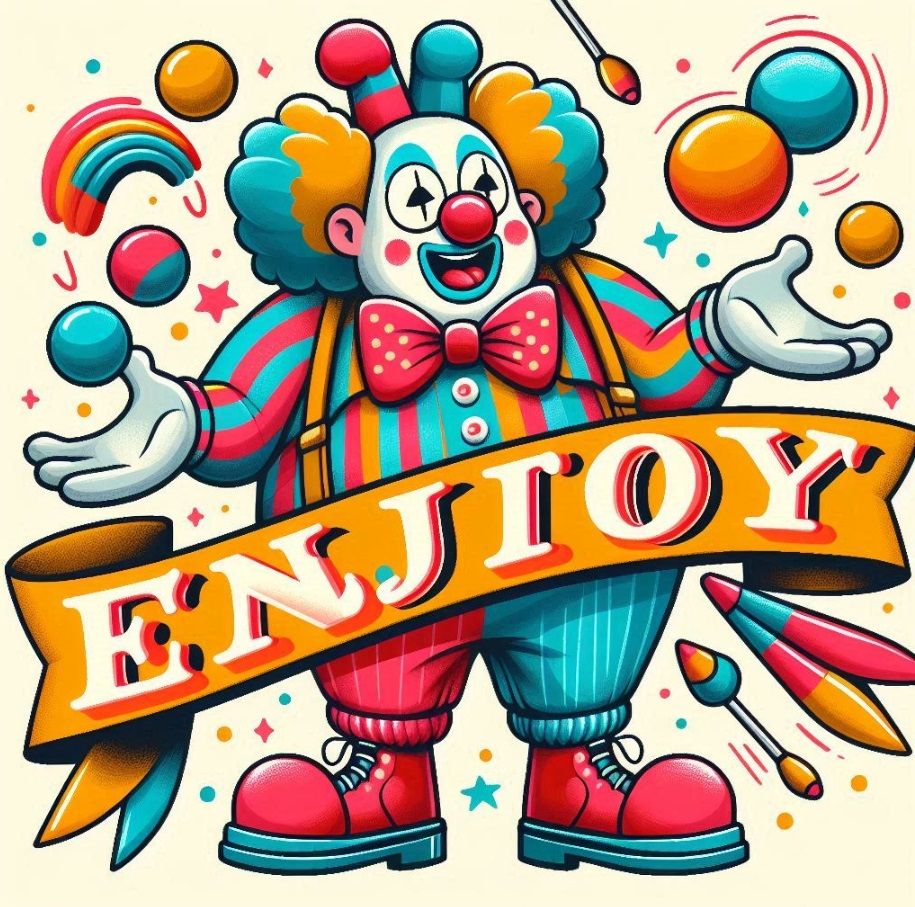 funny ENJOY clown