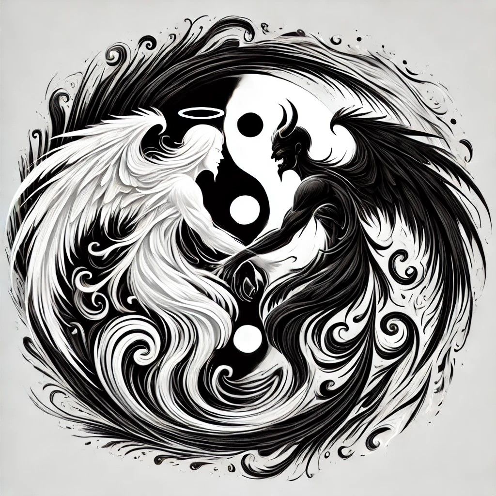 Angel and Demon in Yin-Yang