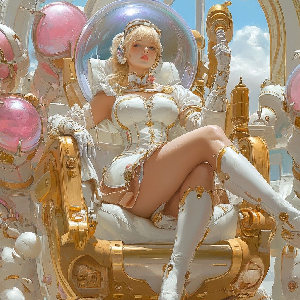 cyber Marie Antoinette in space.