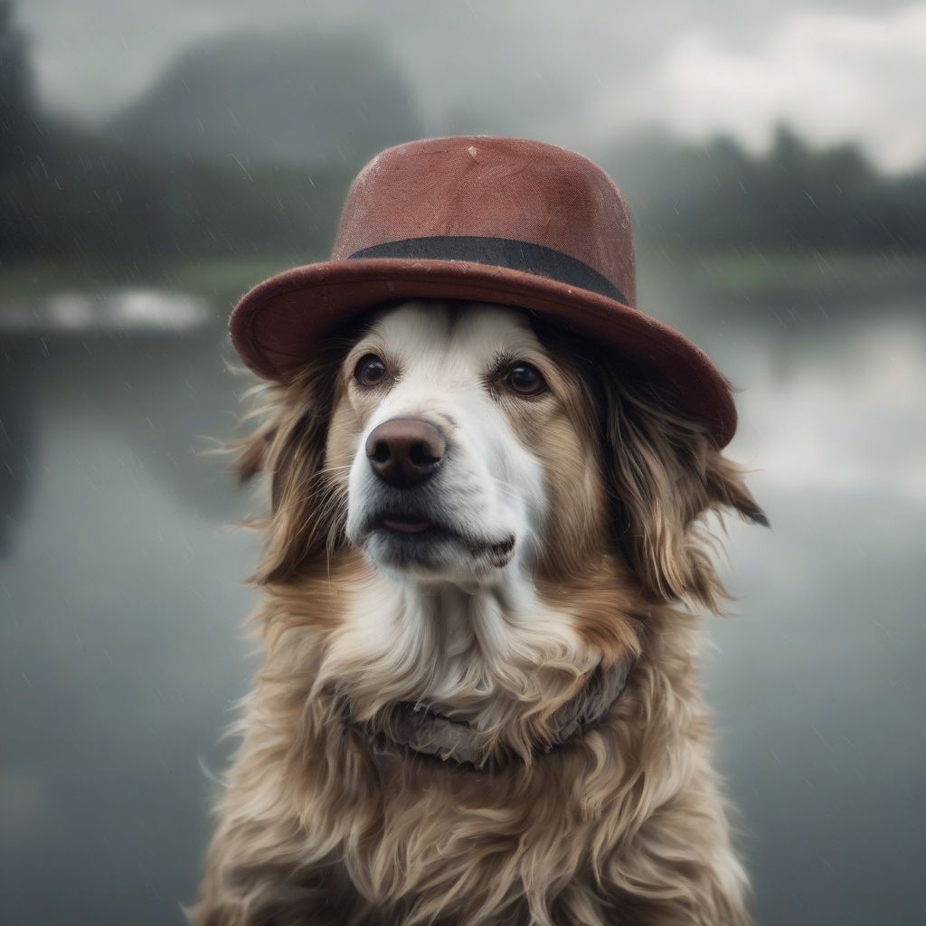 dog with hat