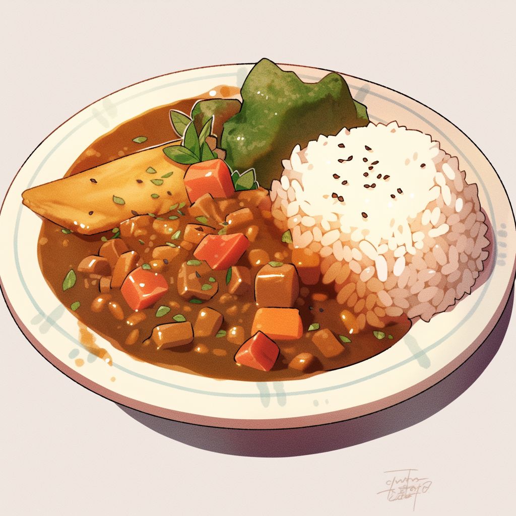 Japanese curry rice.