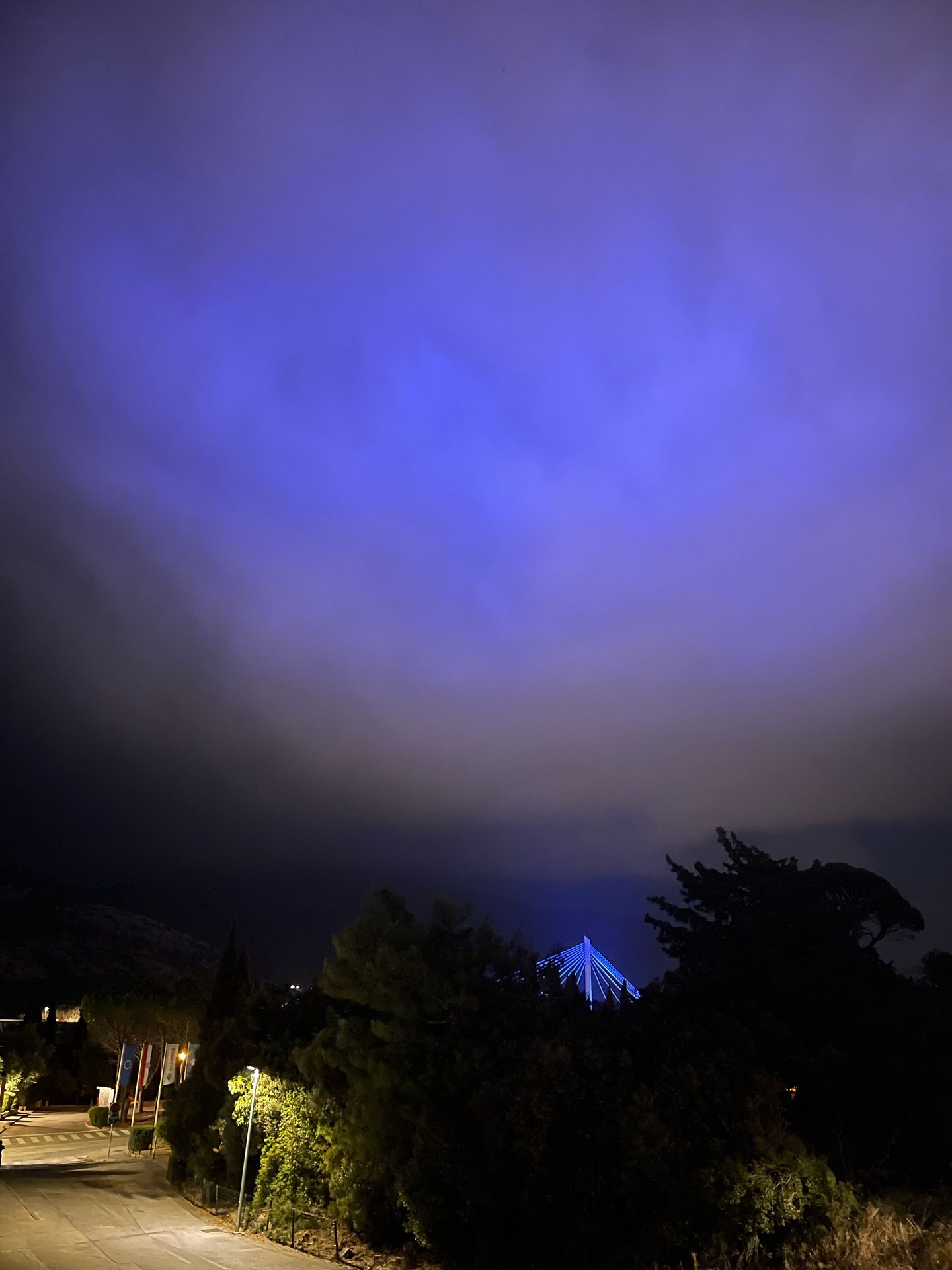 blue storm cloud above Dubrovnik 