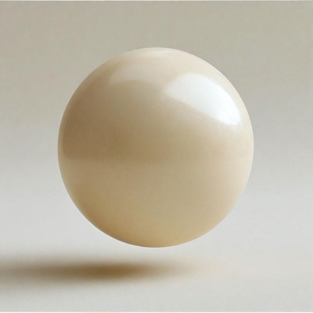 Ivory Sphere in Mid-Air