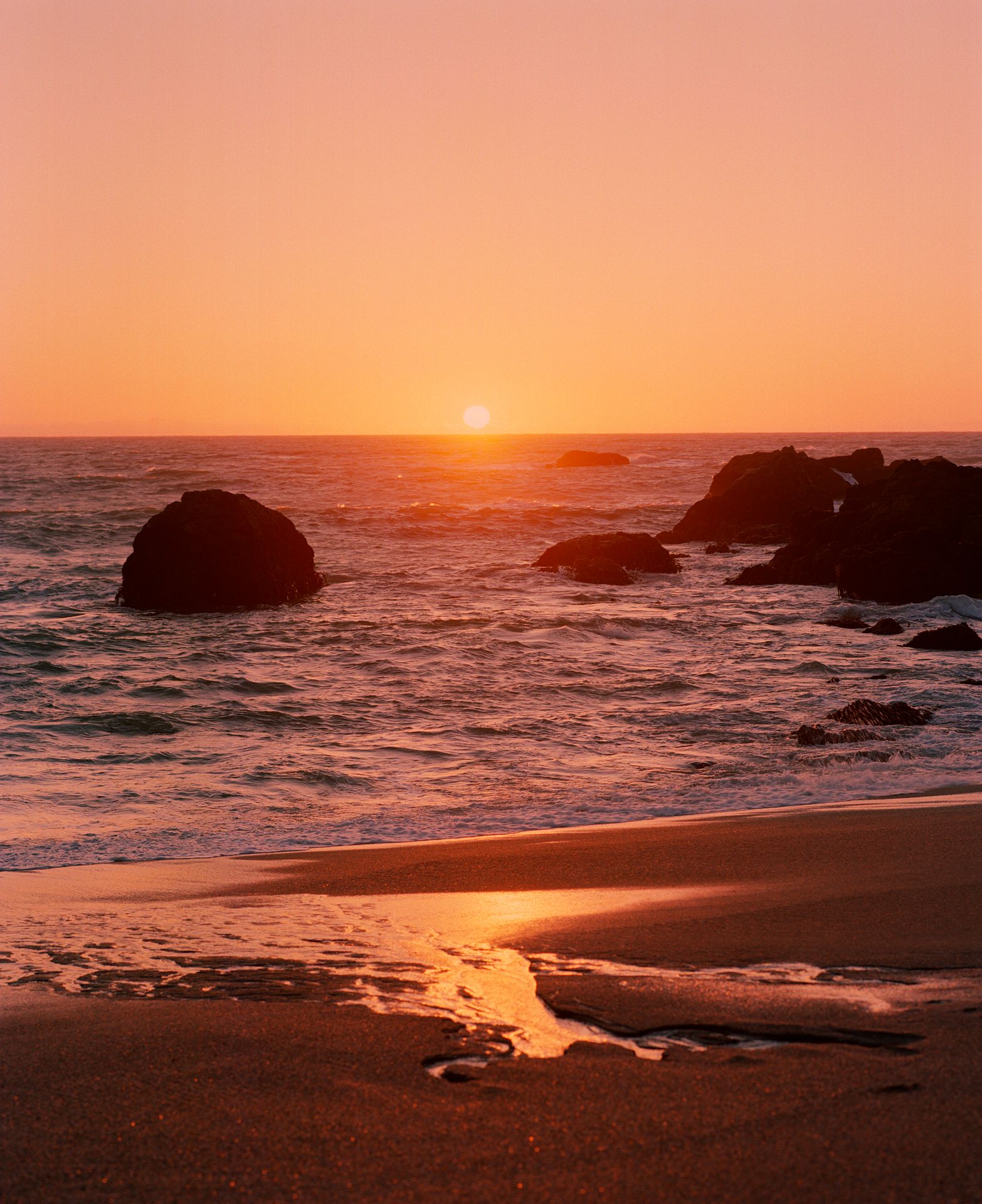 Sunset Bay Area. My Big Beach Book