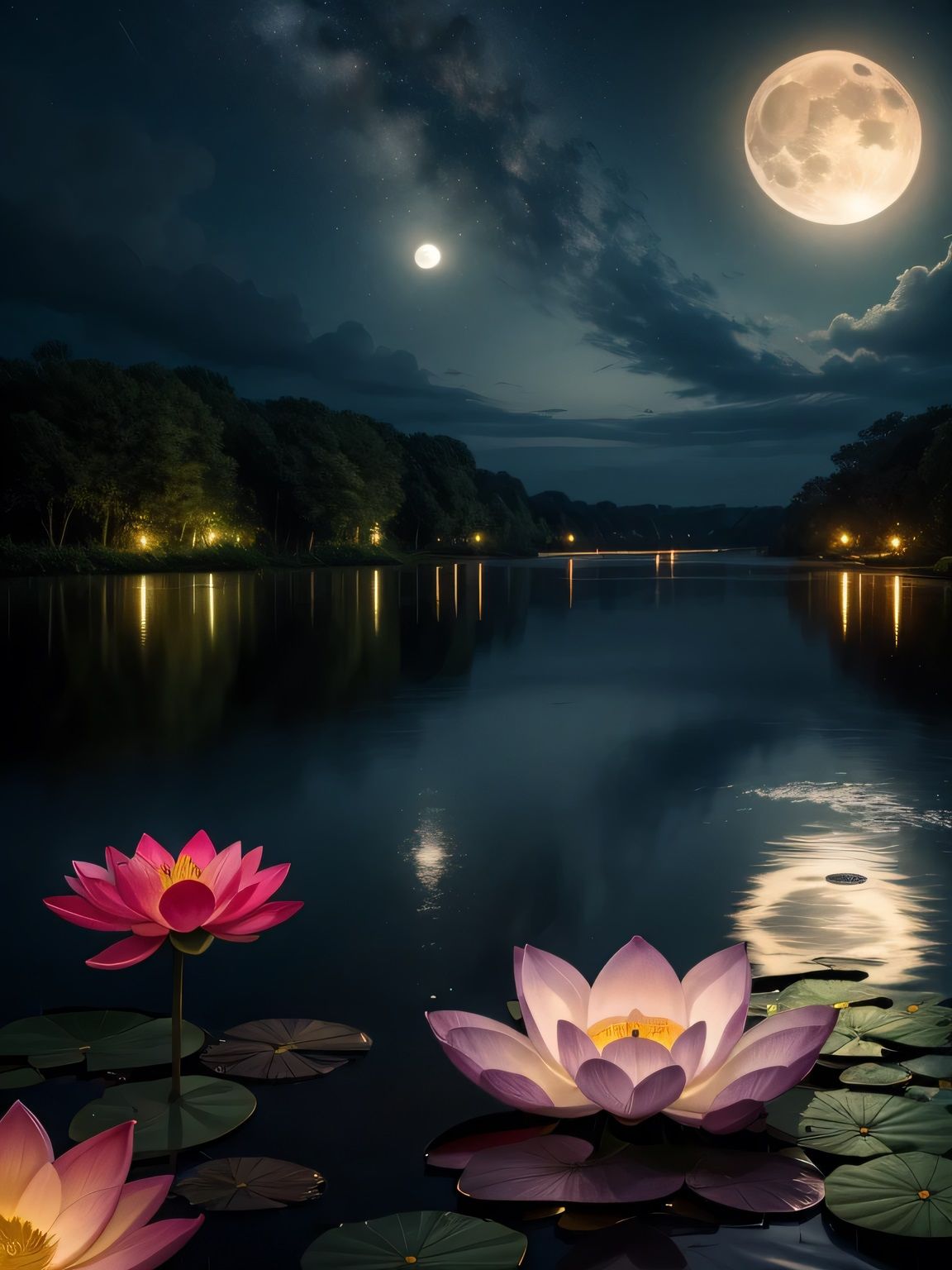 Moonlit lotus