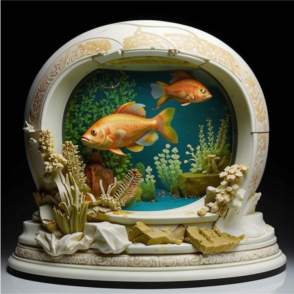 goldfish in an aquarium