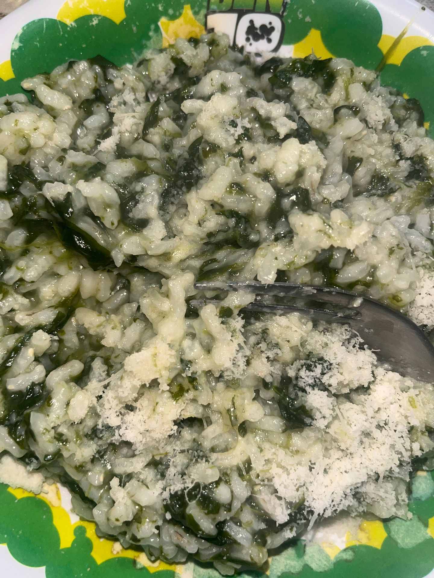 rice and spinach