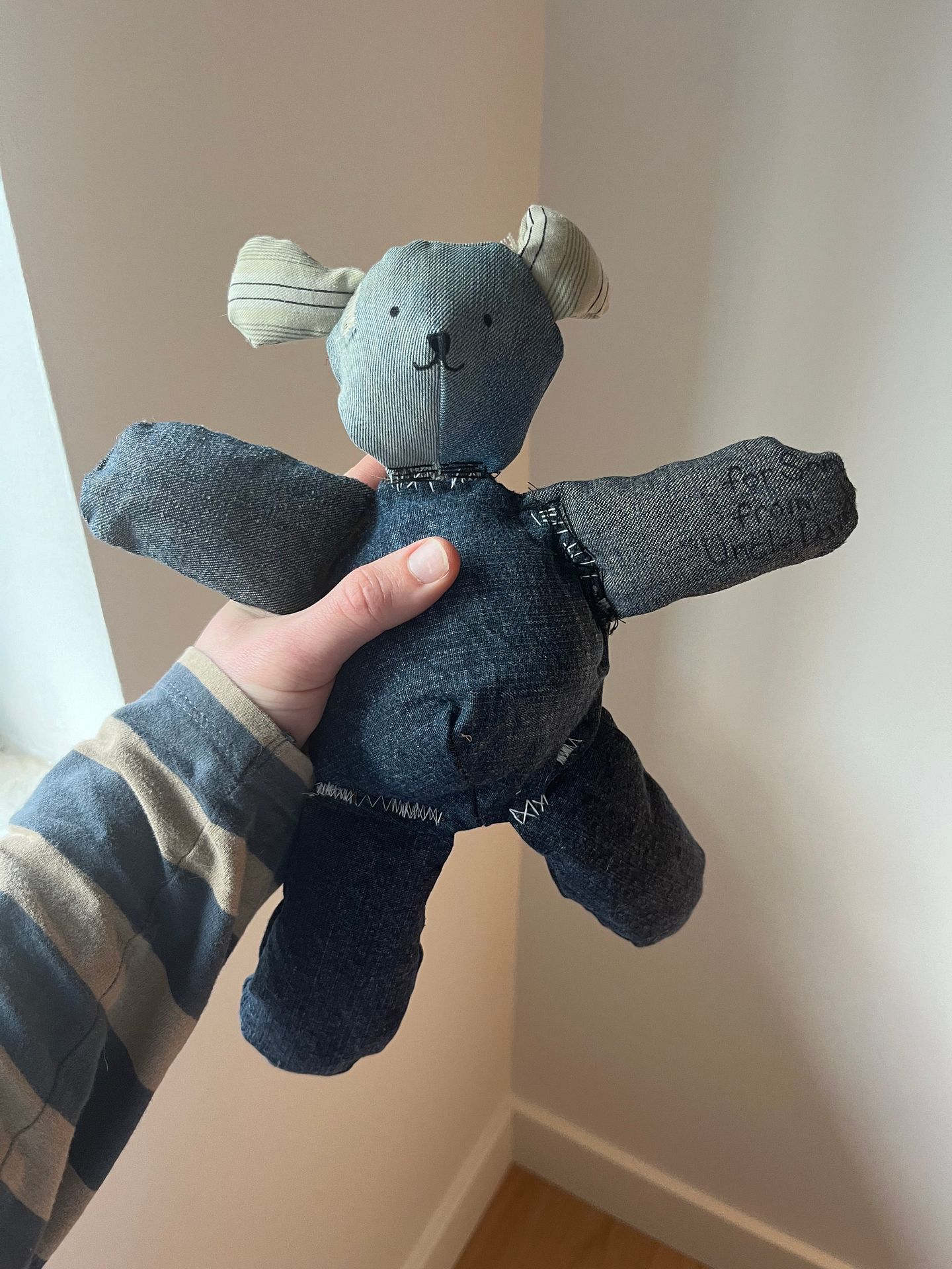 i made a bear for my nephew from vintage g-star denim