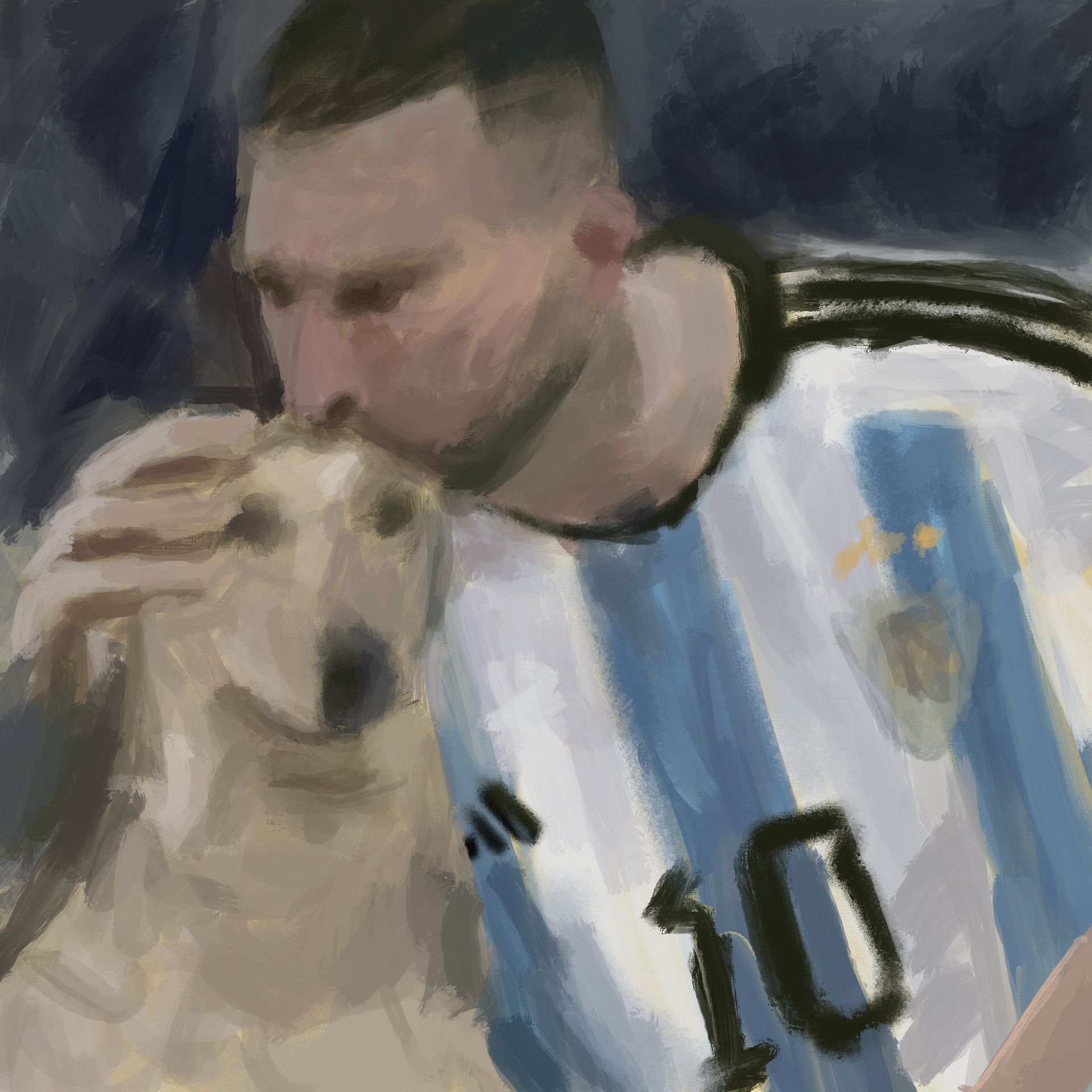 Messi kiss 