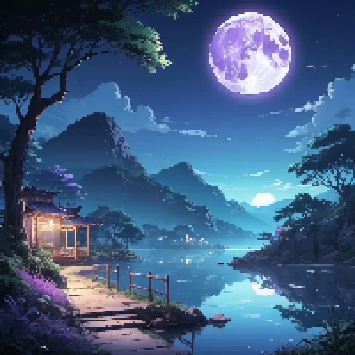 Moonlit Village